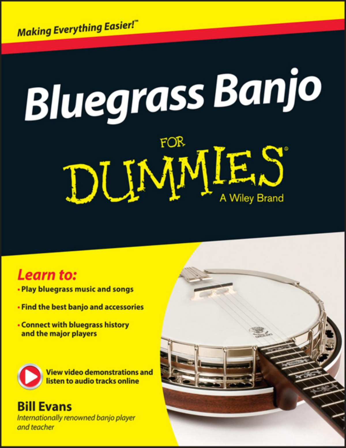 Bluegrass Banjo For Dummies Bill Evans