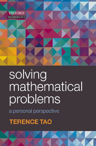 Solving Mathematical Problems A Personal Perspective 1st Terence Tao