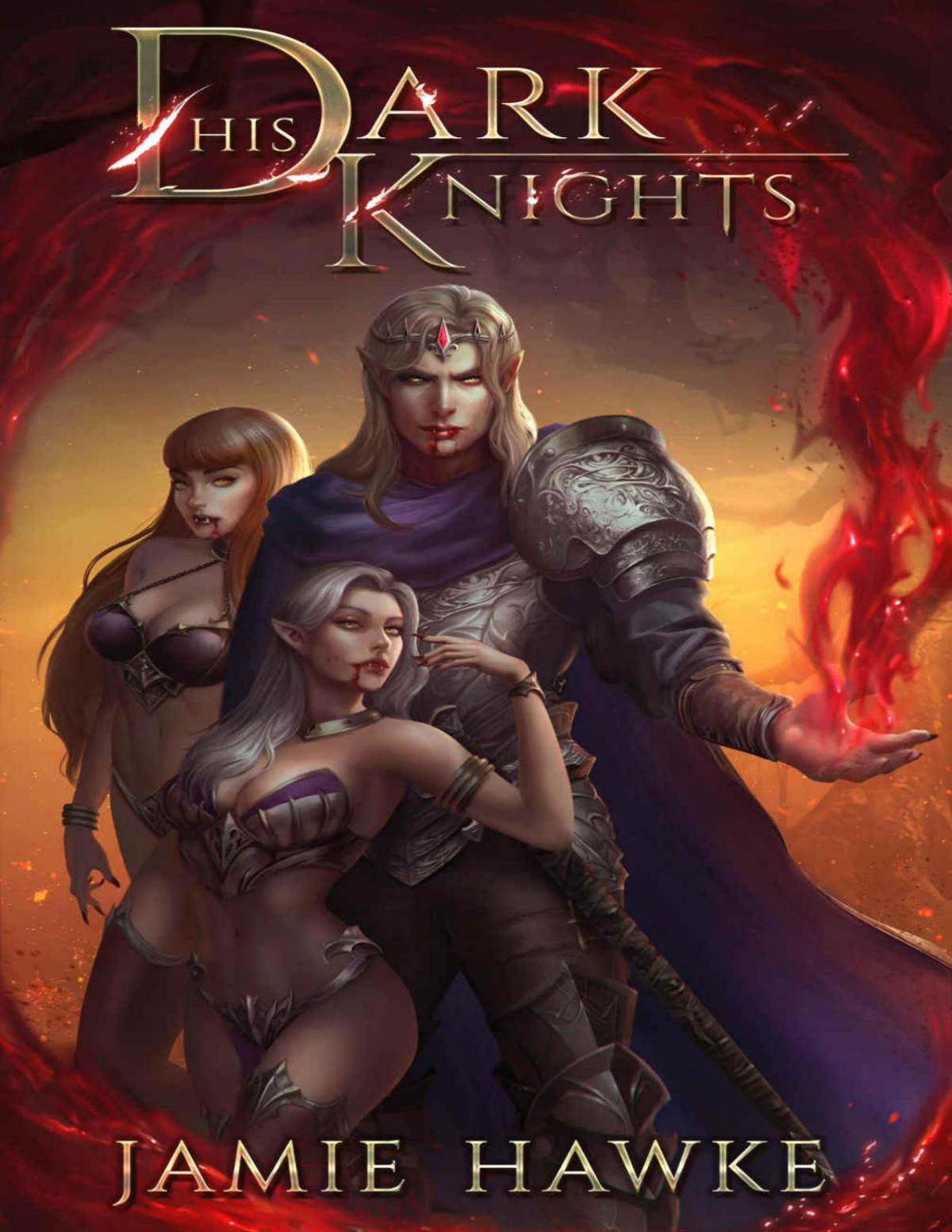 His Dark Knights A Vampire Fantasy Adventure 1st Edition Jamie Hawke