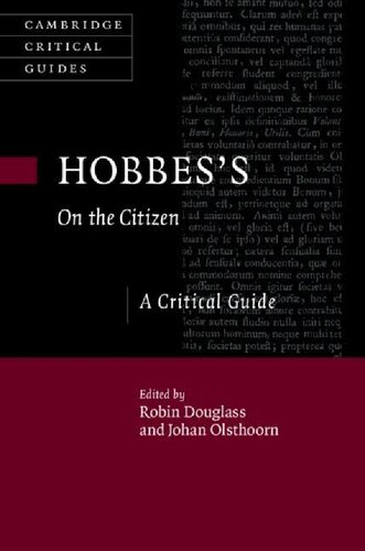 Hobbess On The Citizen A Critical Guide Robin Douglass Editor