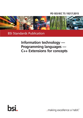 Pd Isoiec Ts 192172015 Information Technology Programming Languages C Extensions For Concepts The British Standards Institution