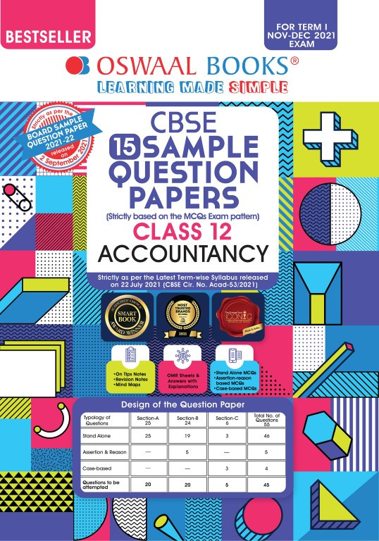 Oswaal Cbse Sample Question Paper Class 12 Accountancy Book For Term I Novdec 2021 Exam 23 Sep 2021 Oswaal Editorial Board