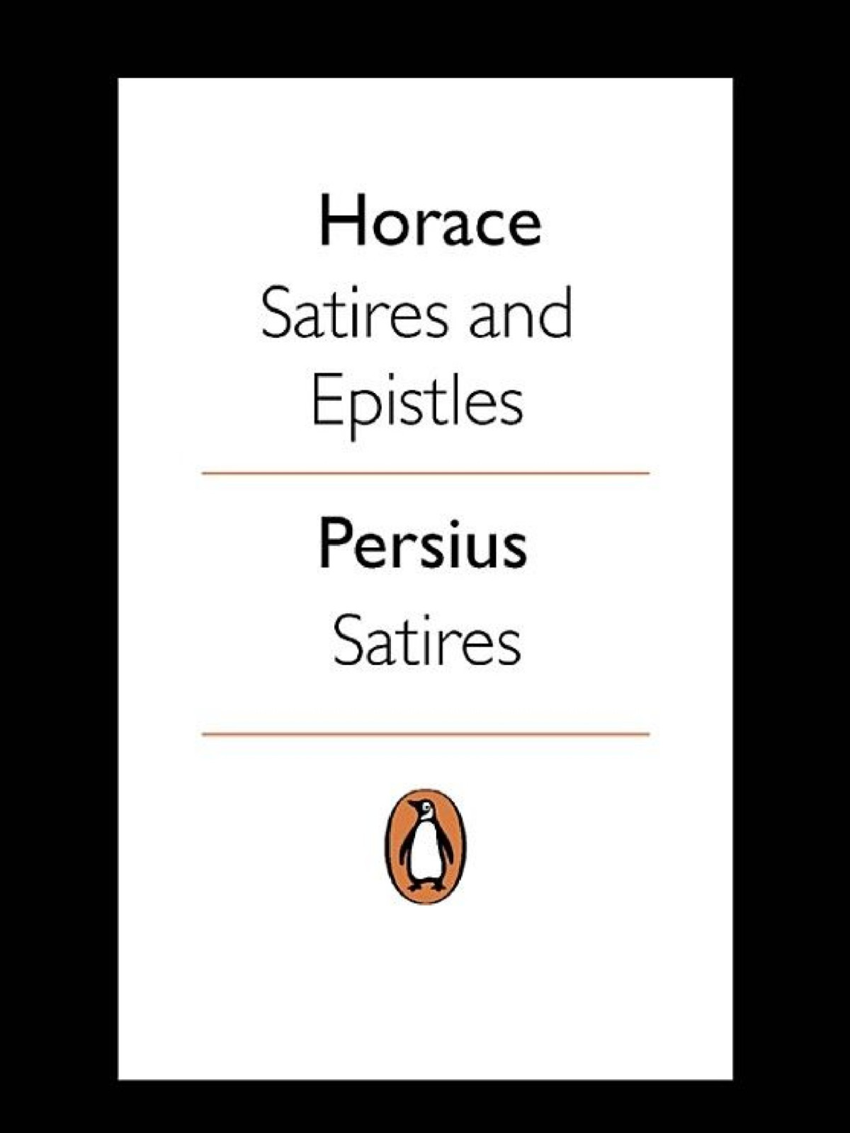 The Satires Of Horace And Persius Horace Persius