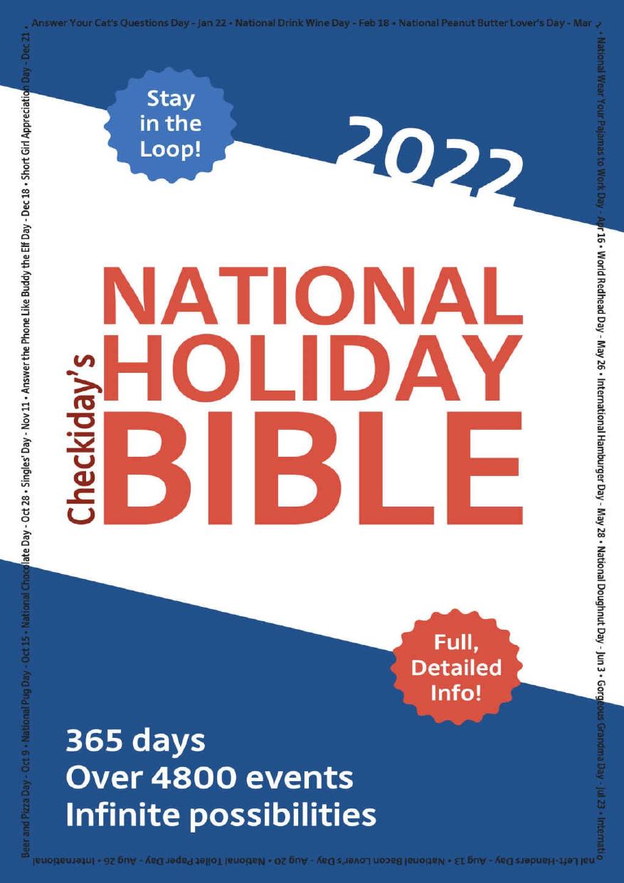 Checkidays National Holiday Bible 2022 Editors Of Checkiday
