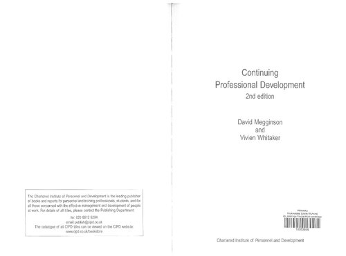 Continuing Professional Development 2nd Edition David Megginson