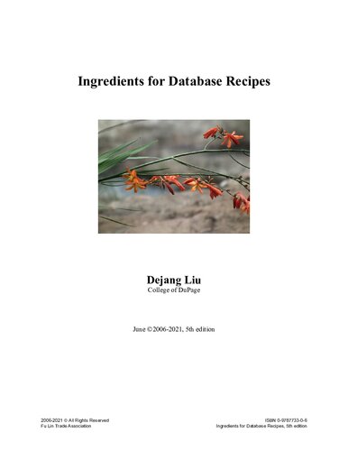 Ingredients For Database Recipes Access Makros Vba 5th Edition Dejang Lie