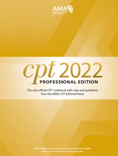 Cpt 2022 Professional Edition 1st Edition American Medical Association