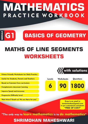 Mathematics Practice Workbook Basics Of Geometry Maths Of Line Segments Shrimohan Maheshwari