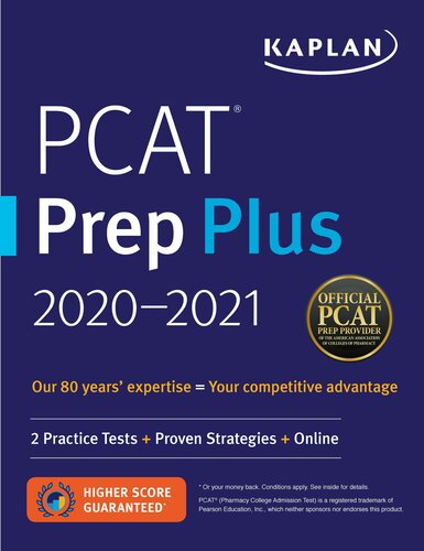 Pcat Prep Plus 20202021 2 Practice Tests Proven Strategies Online Kaplan Test Prep