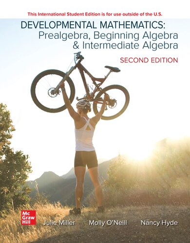 Developmental Mathematics Prealgebra Beginning Algebra Intermediate Algebra 2nd Edition Julie Miller