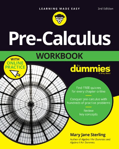 Precalculus Workbook For Dummies 3rd Edition Mary Jane Sterling