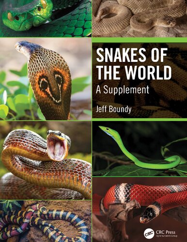 Snakes Of The World A Supplement 1st Edition Jeff Boundy