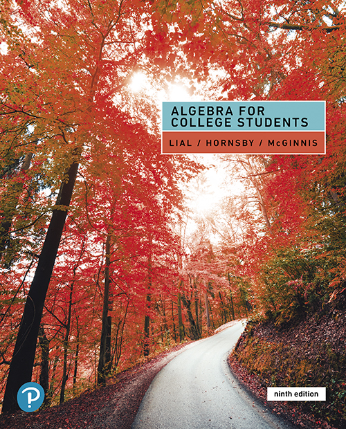 V20 20 For Algebra For College Students 9e Margaret L Lial John Hornsby Terry Mcginnis Lial