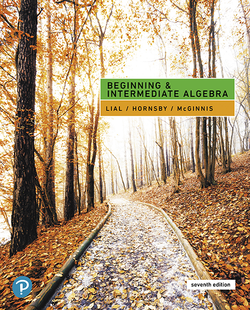 V20 20 For Beginning And Intermediate Algebra 7e Margaret L Lial John Hornsby Terry Mcginnis Lial