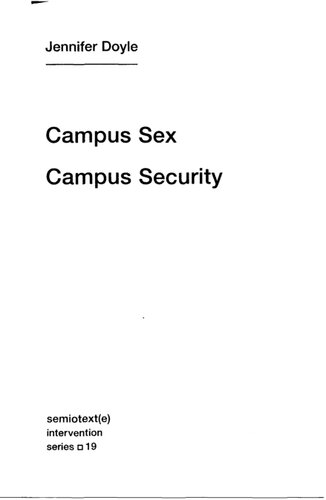 Campus Sex Campus Security Jennifer Doyle