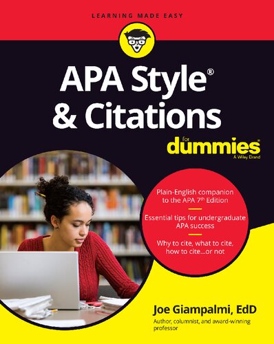 Apa Style Citations For Dummies Joe Giampalmi