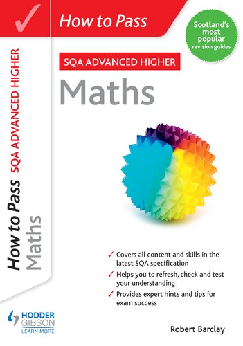How To Pass Sqa Advanced Higher Maths Robert Barclay