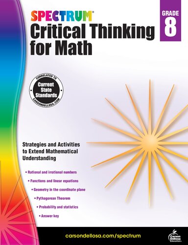 Critical Thinking For Math Grade 8 Spectrum