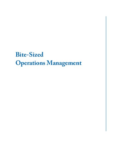 Bitesized Operations Management Mark S Daskin