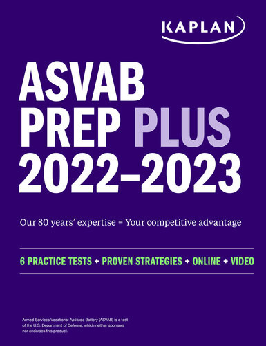 Asvab Prep Plus 20222023 6 Practice Tests Proven Strategies Online Video Kaplan Test Prep