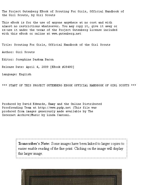 Scouting For Girls Official Handbook Of The Girl Scouts Girl Scouts Of The United States Of America Girl Scouts Of The United States Of America