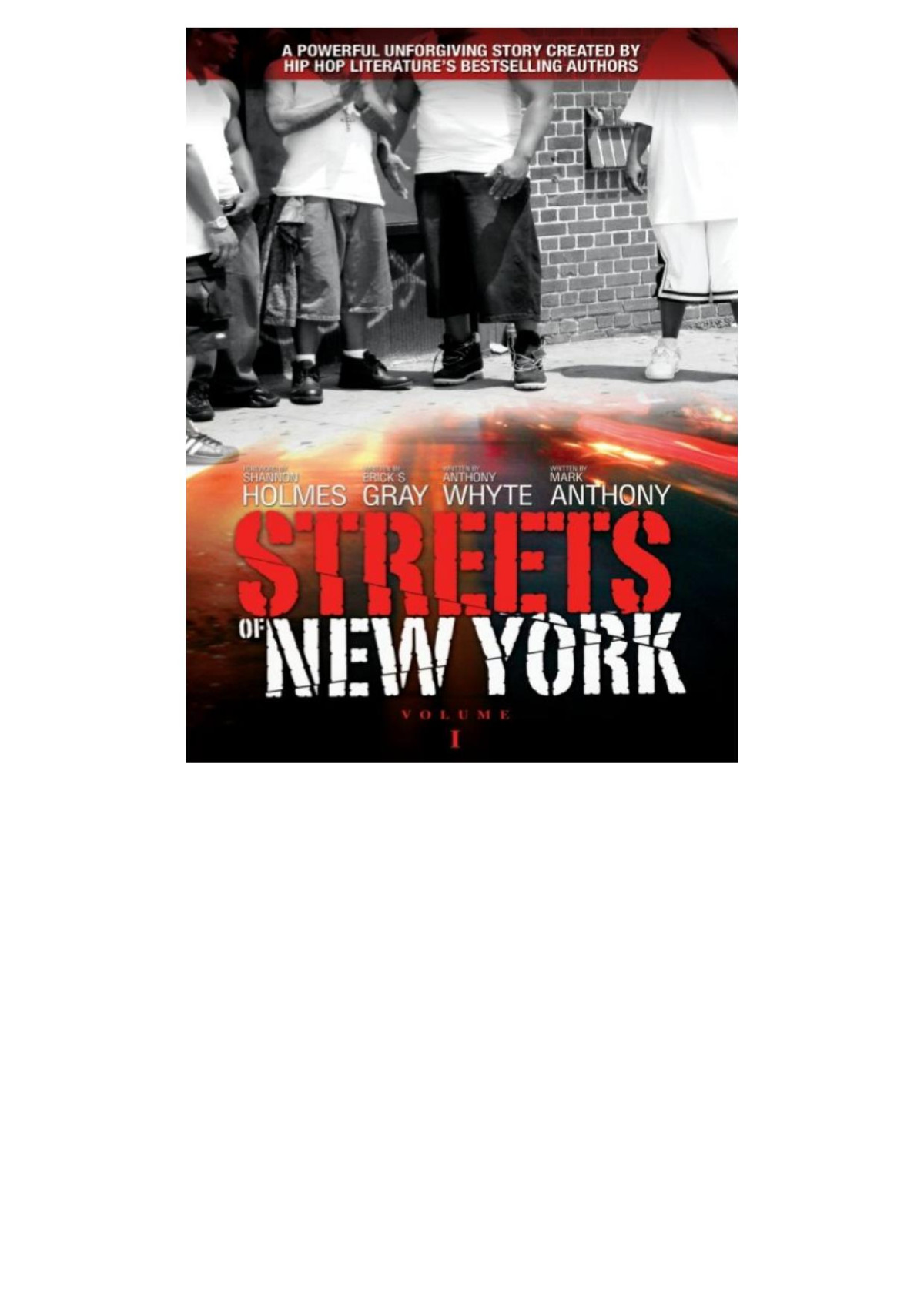 Streets Of New York Volume 1 Mark Anthony Erick S Gray Anthony Whyte Shannon Holmes Anthony