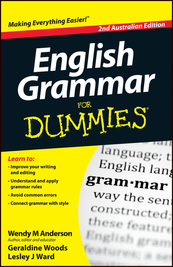 English Grammar For Dummies Wendy M Anderson Anderson Wendy M