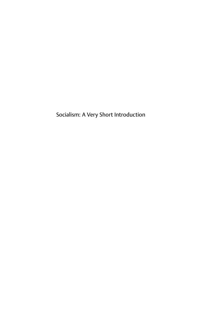Socialism A Very Short Introduction Michael Newman