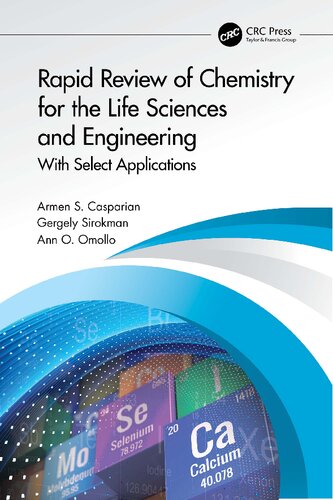 Rapid Review Of Chemistry For The Life Sciences And Engineering With Select Applications 1st Edition Casparian