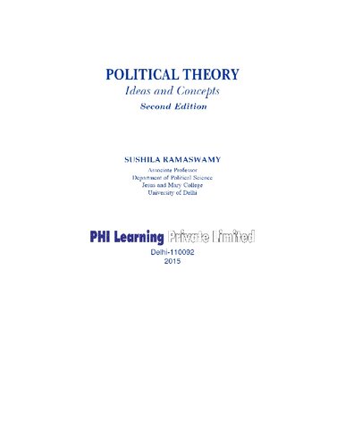 Political Theory Ideas And Concepts 2nd Edition Sushila Ramaswamy