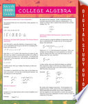 College Algebra Speedy Study Guides 5th Edition Publishing
