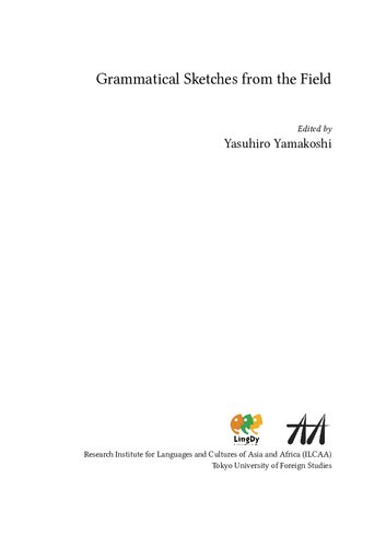 Grammatical Sketches From The Field Yasuhiro Yamakoshi