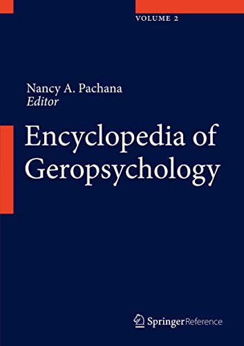 Encyclopedia Of Geropsychology 1st Ed 2017 Nancy A Pachana