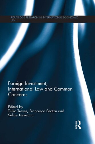 Foreign Investment International Law And Common Concerns 1st Edition Tullio Treves Editor