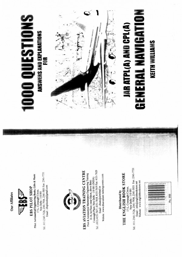 1000 Questions Answers And Explanations For Jar Atpl A And Cpl A General Navigation Reprinted Keith Williams