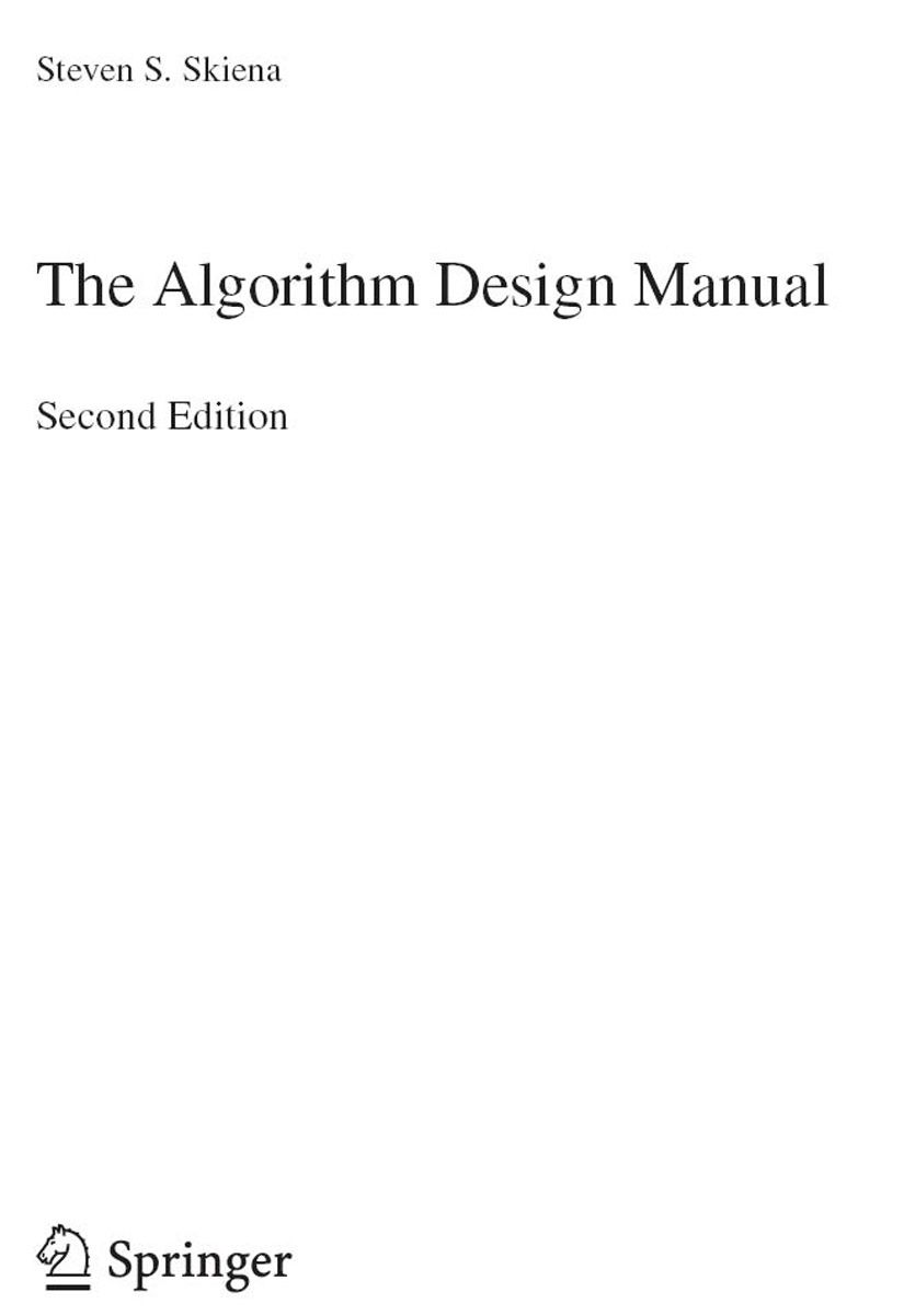 The Algorithm Design Manual Skiena Steven S