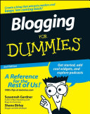 Blogging For Dummies 2nd Edition Gardner Susannah Birley Shane