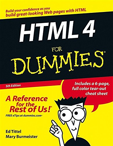 Html 4 For Dummies 5th Edition 5th Tittel Ed Burmeister Mary