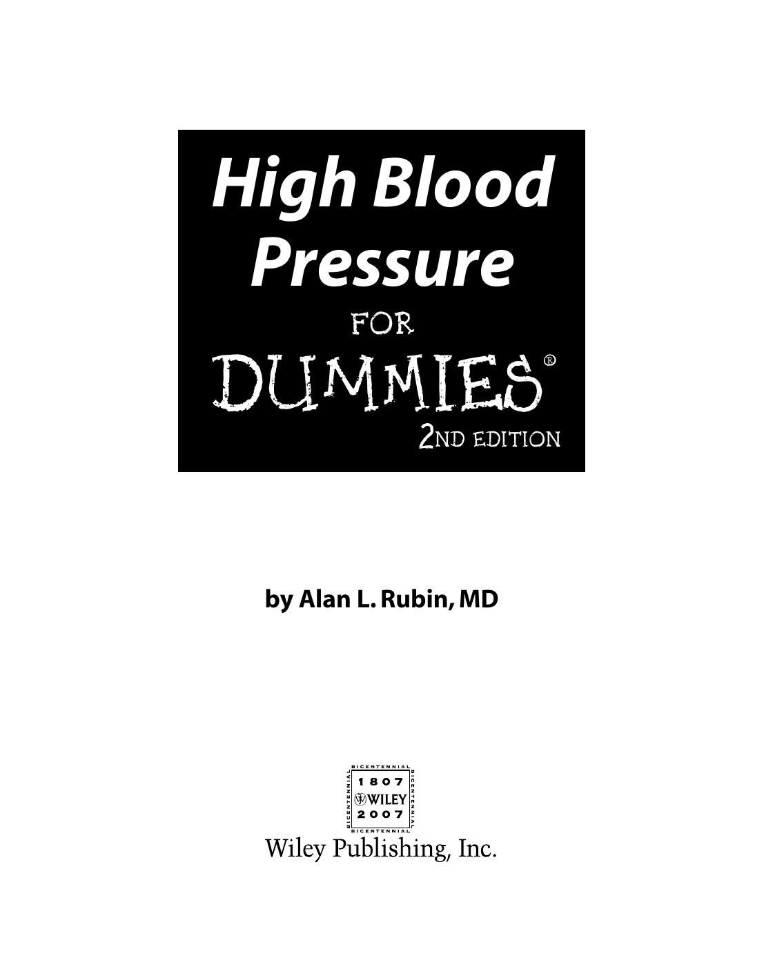 High Blood Pressure Alan L Rubin Md