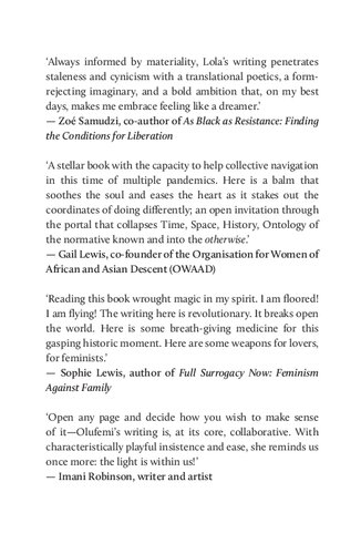 Experiments In Imagining Otherwise Lola Olufemi