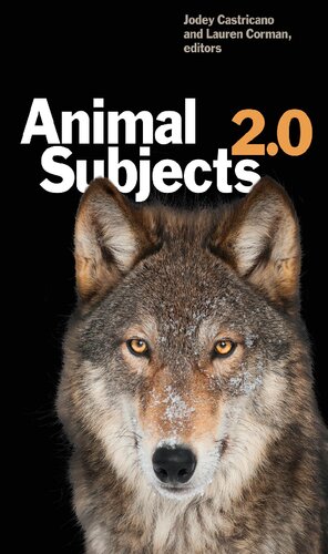 Animal Subjects 20 Jodey Castricano Editor Lauren Corman Editor