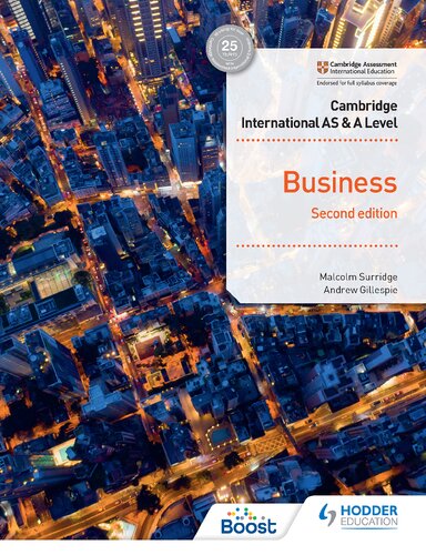 Cambridge International As A Level Business 2nd Edition Malcolm Surridge