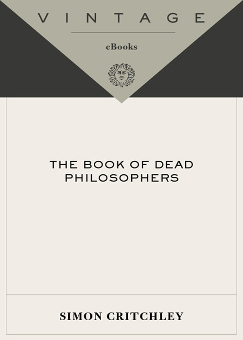 The Book Of Dead Philosophers Simon Critchley