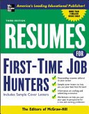 Resumes For Firsttime Job Hunters Third Edition Vgm Professional Resumes Series 3rd Edition Mcgrawhill