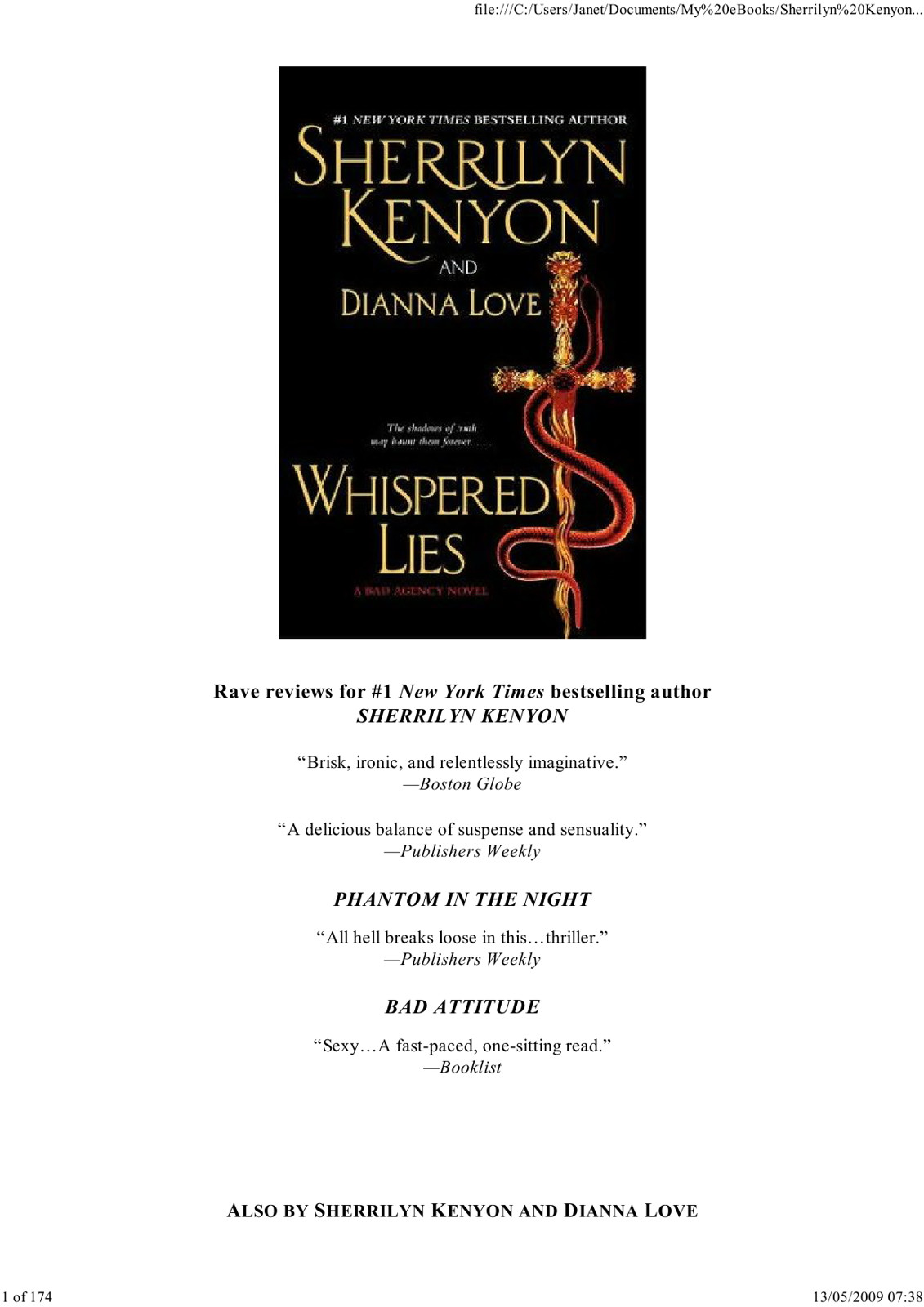 Whispered Lies Kenyon Sherrilyn