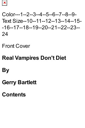 Real Vampires Dont Diet Real Vampires Series 4 First Edition Gerry Bartlett