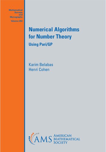 Numerical Algorithms For Number Theory Using Parigp Karim Belabas