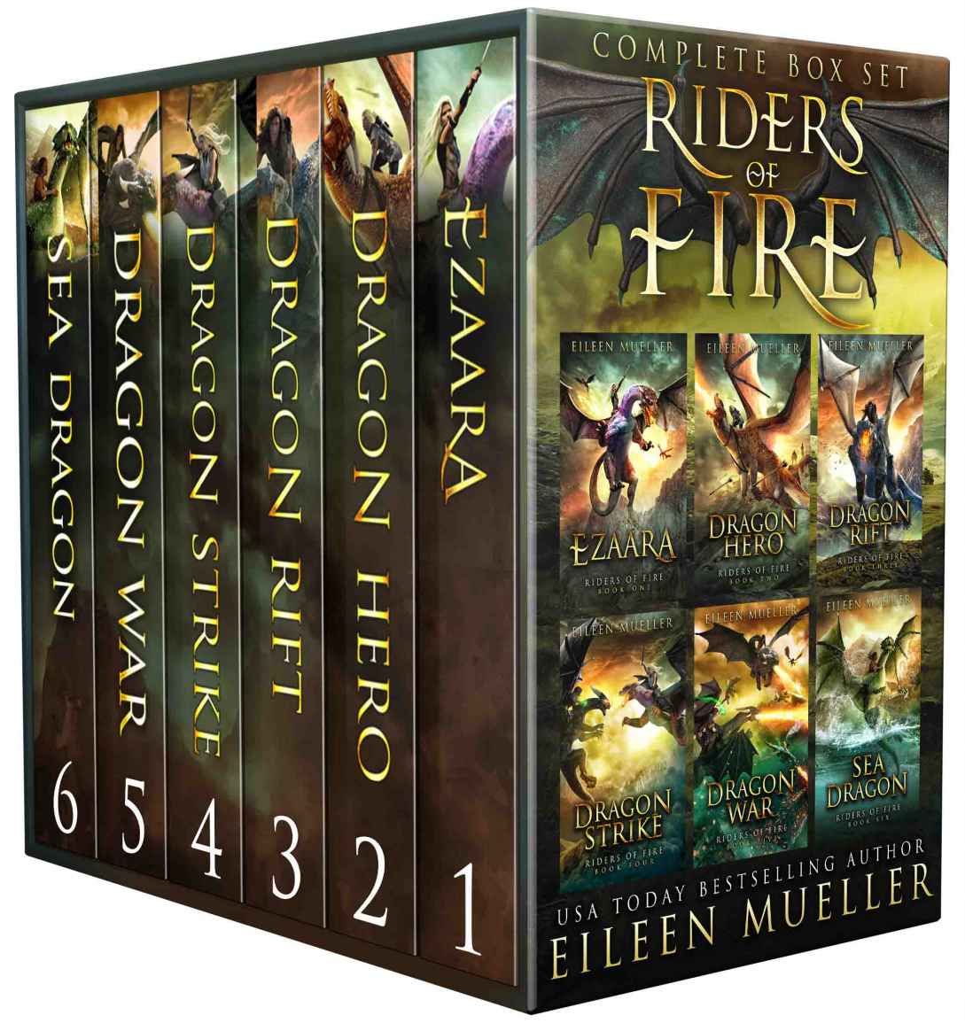 Riders Of Fire Complete Series Box Set Books 16 Ya Epic Fantasy Dragon Rider Adventures Eileen Mueller