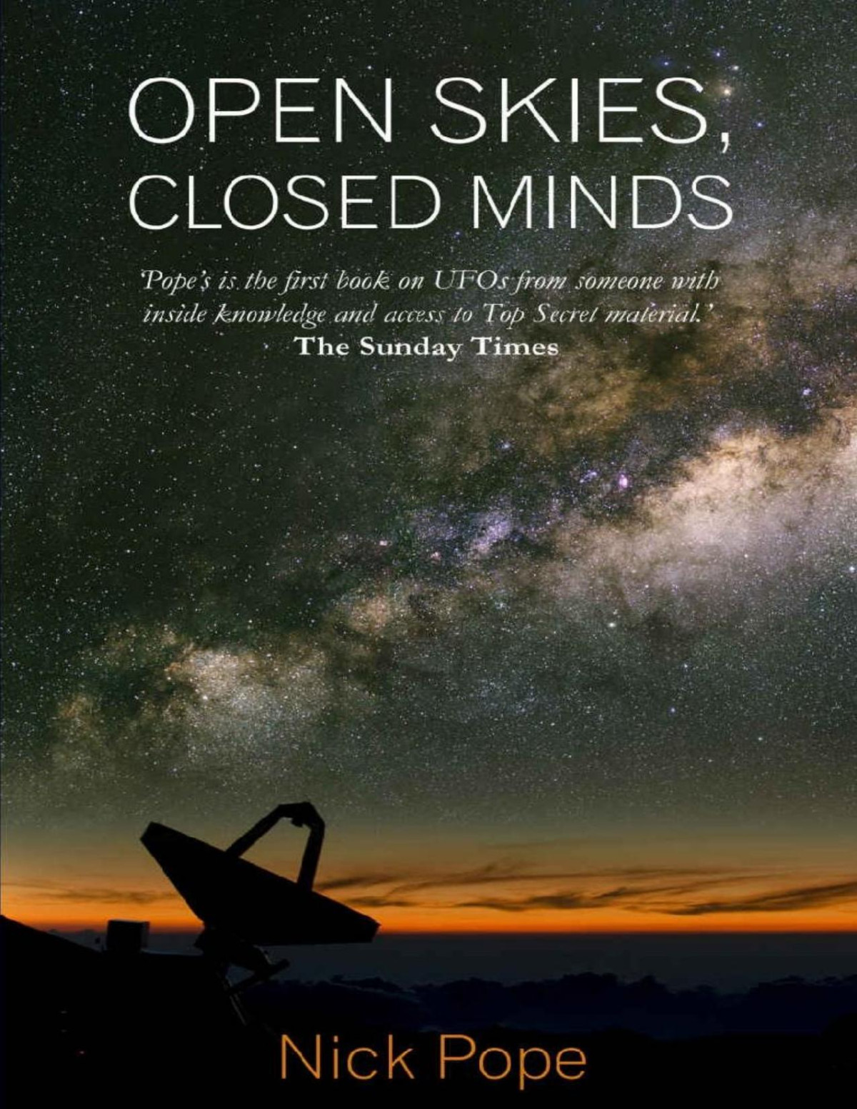 Open Skies Closed Minds Pope Nick