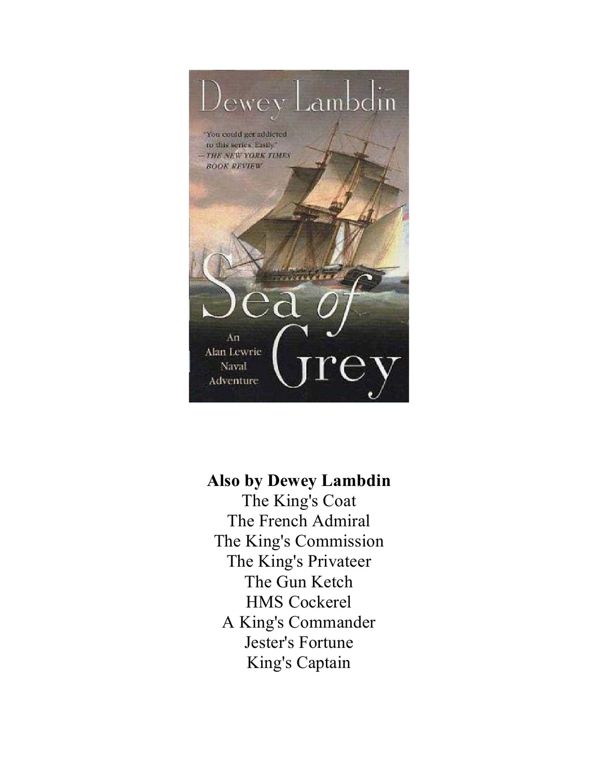 Alan Lewrie 10 Sea Of Grey Dewey Lambdin